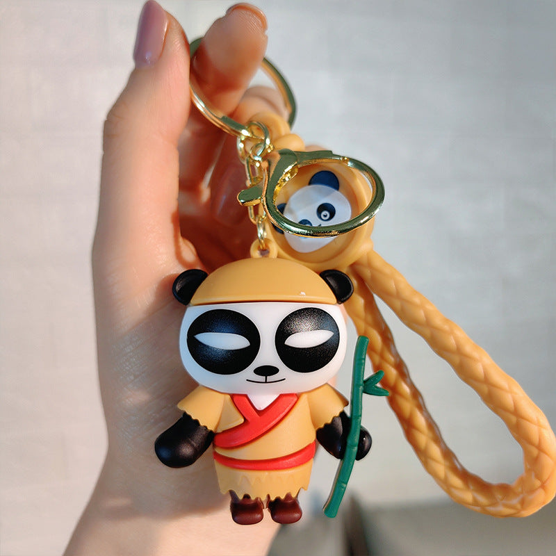 Wholesale Creative PVC National Trend Panda Keychain